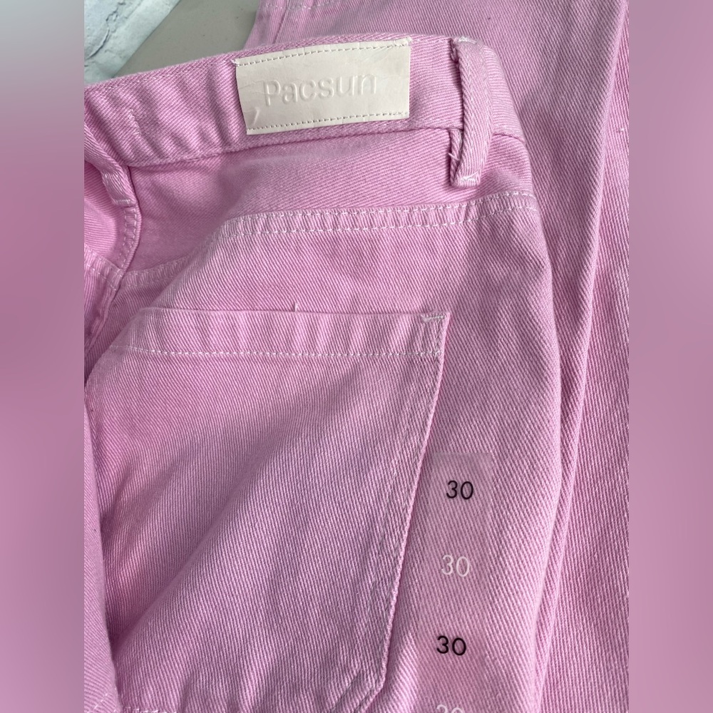 Pacsun Women's 90's BF Carpenter Size 30 Pink Lavender Jeans Pants NWT - Picture 8 of 13